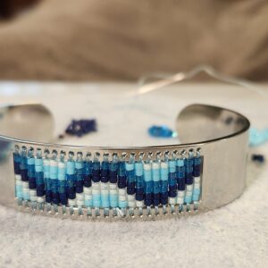 Beaded Wave Cuff Bracelet