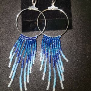 Blue Ice hoop earrings