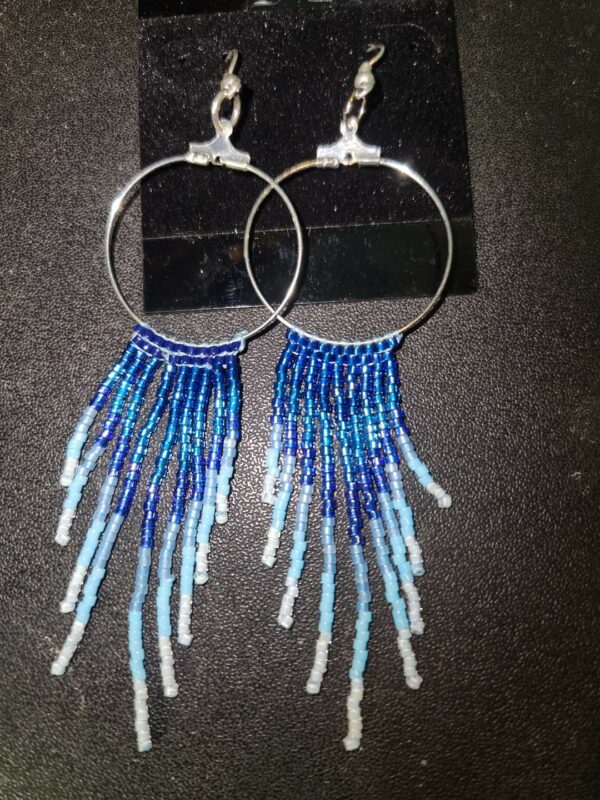 Blue Ice hoop earrings