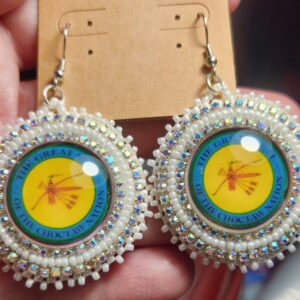 Choctaw Cabochon Beaded Earrings