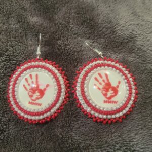 MMIW Red Cabochon Earrings