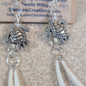 Turtle Dentalium Shell earrings