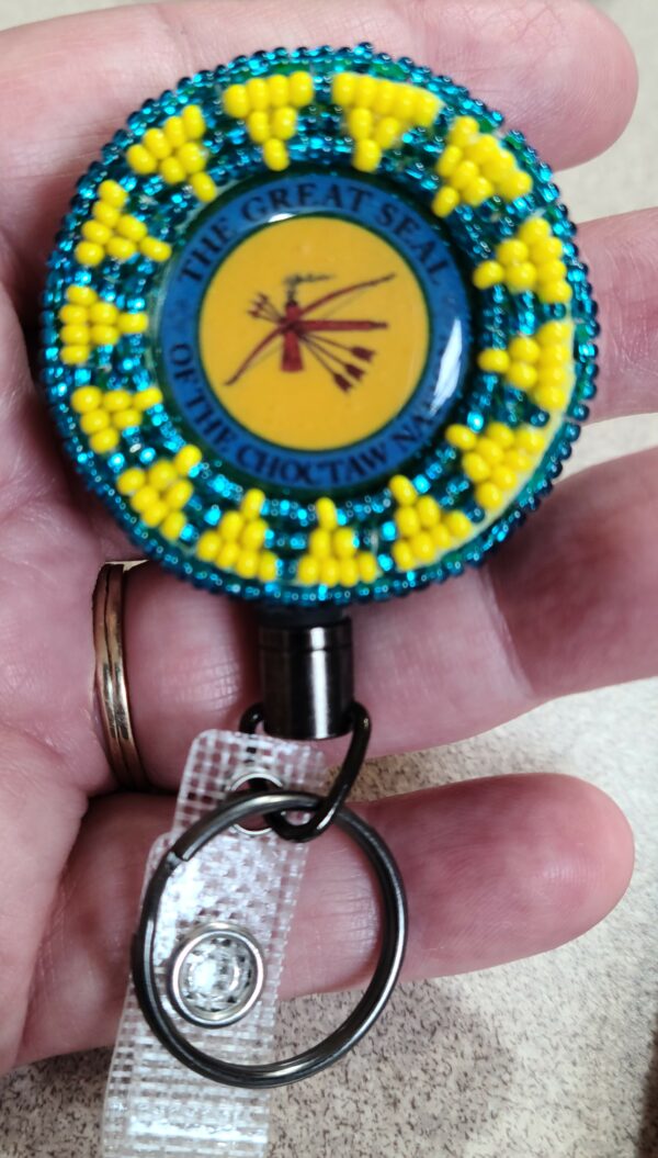 Choctaw Beaded Badge Reel