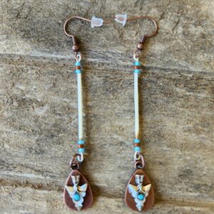 Porcupine Quill earrings with Arrowheads