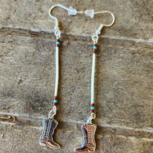 Porcupine Quill earrings with Boots