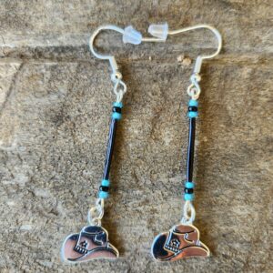 Porcupine Quill earrings with Hats