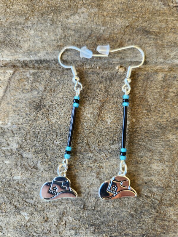 Porcupine Quill earrings with Hats