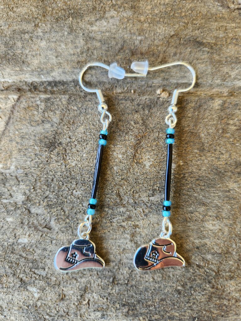 Porcupine Quill earrings with Hats